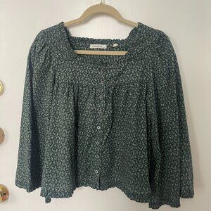 Doen Green Ditsy Blouse